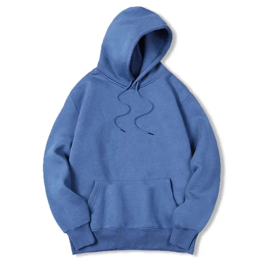 Men Solid Casual Hoodies-Men Hoodie-LeStyleParfait