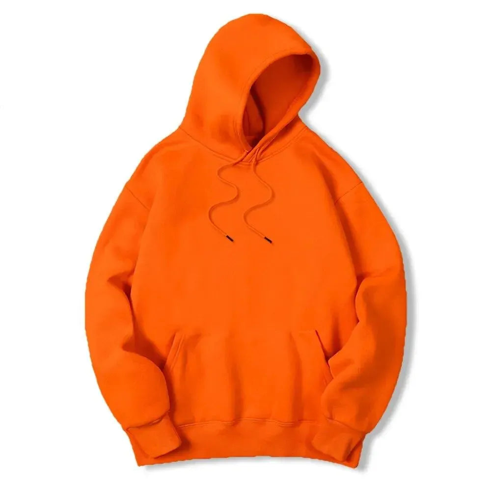 Men Solid Casual Hoodies-Men Hoodie-LeStyleParfait