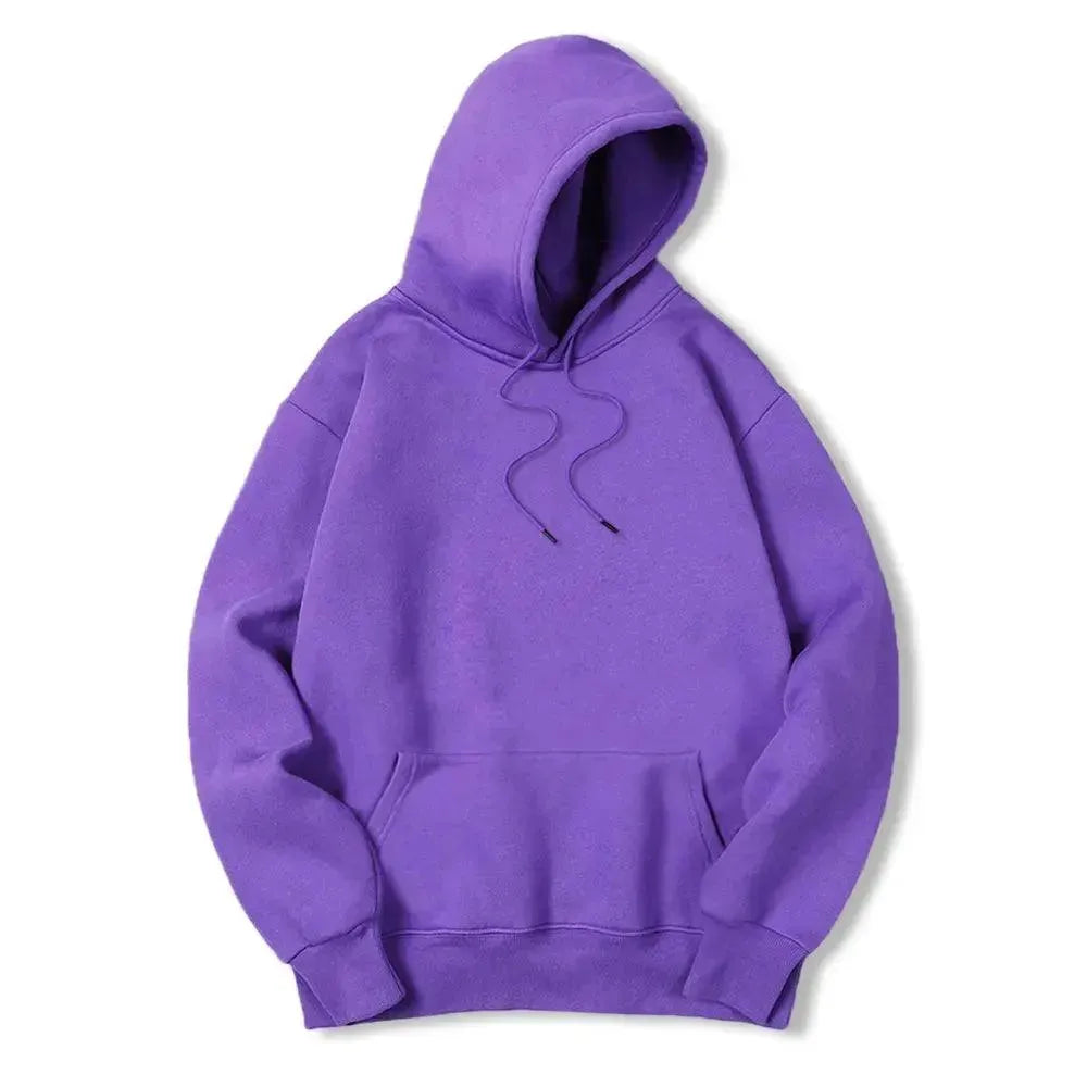Men Solid Casual Hoodies-Men Hoodie-LeStyleParfait
