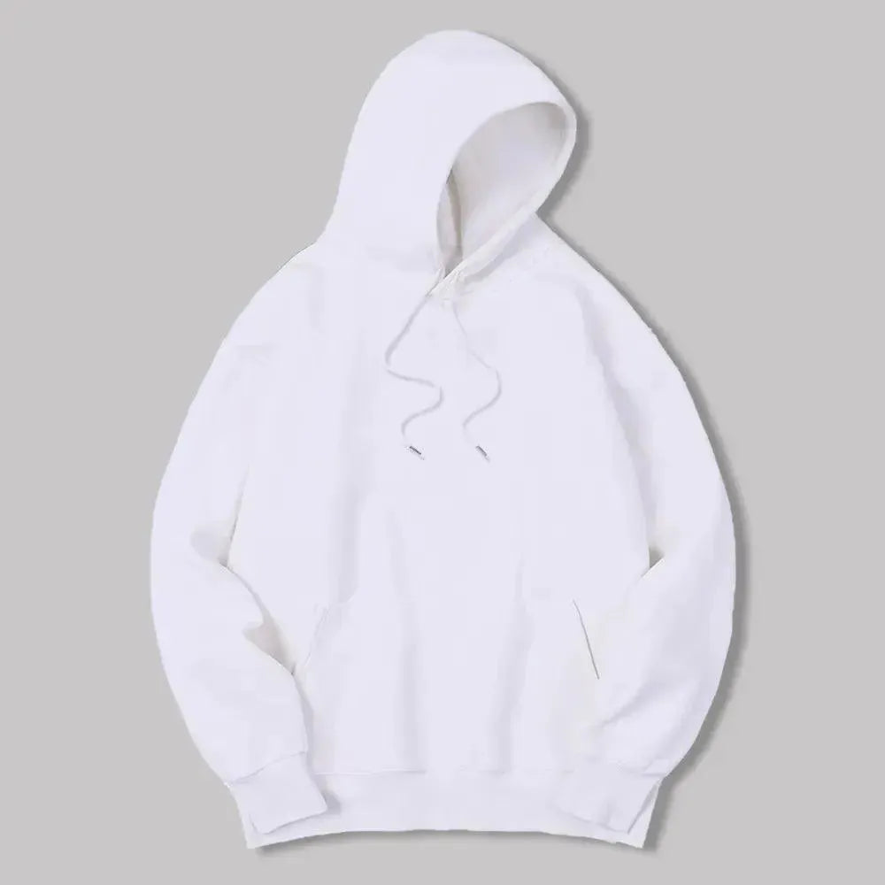 Men Solid Casual Hoodies-Men Hoodie-LeStyleParfait