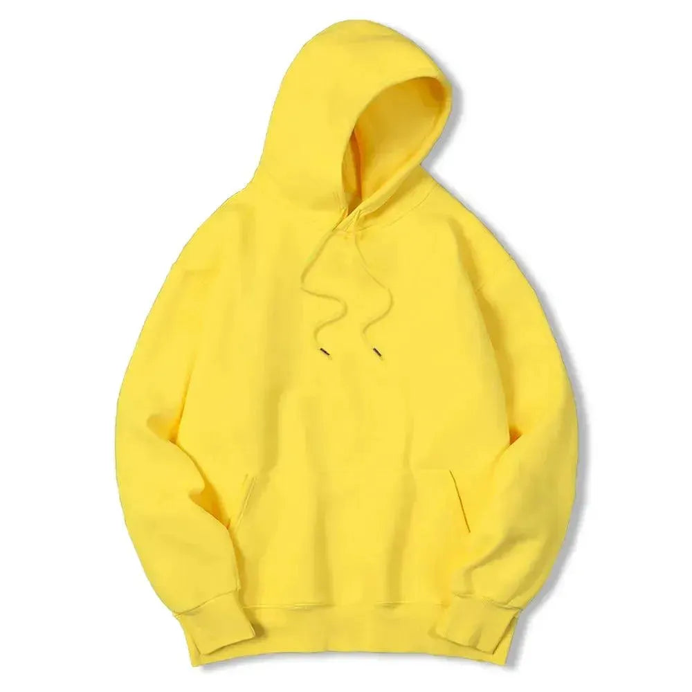 Men Solid Casual Hoodies-Men Hoodie-LeStyleParfait