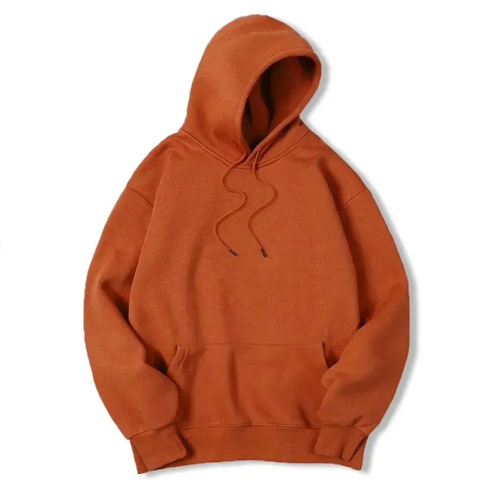 Men Solid Casual Hoodies-Men Hoodie-LeStyleParfait