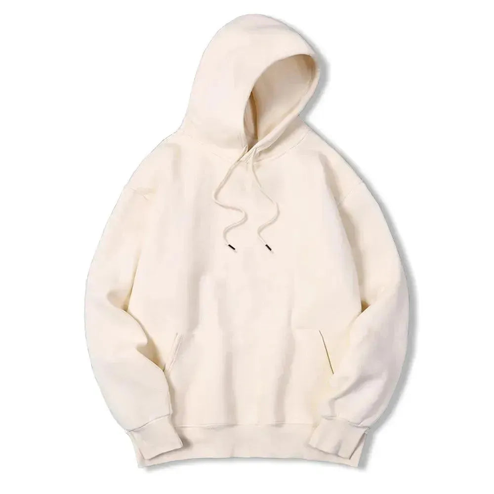 Men Solid Casual Hoodies-Men Hoodie-LeStyleParfait