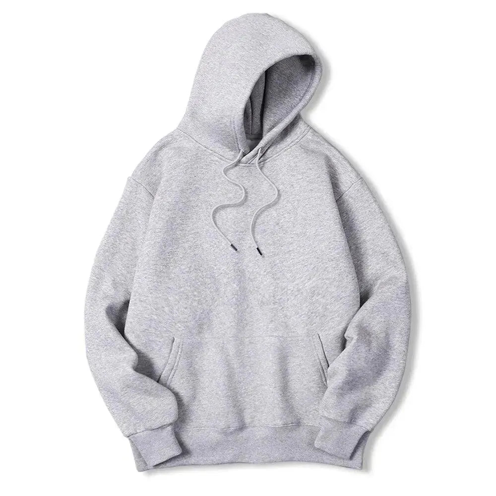 Men Solid Casual Hoodies-Men Hoodie-LeStyleParfait