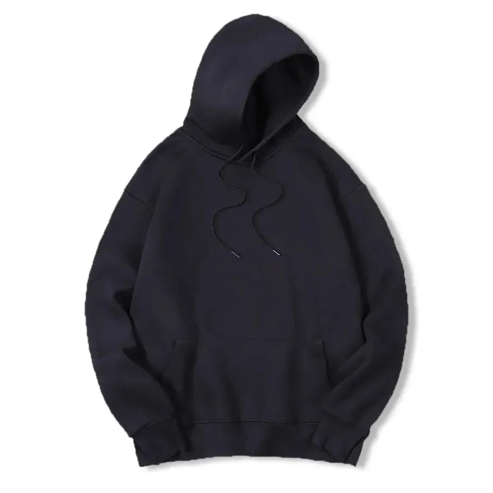 Men Solid Casual Hoodies-Men Hoodie-LeStyleParfait