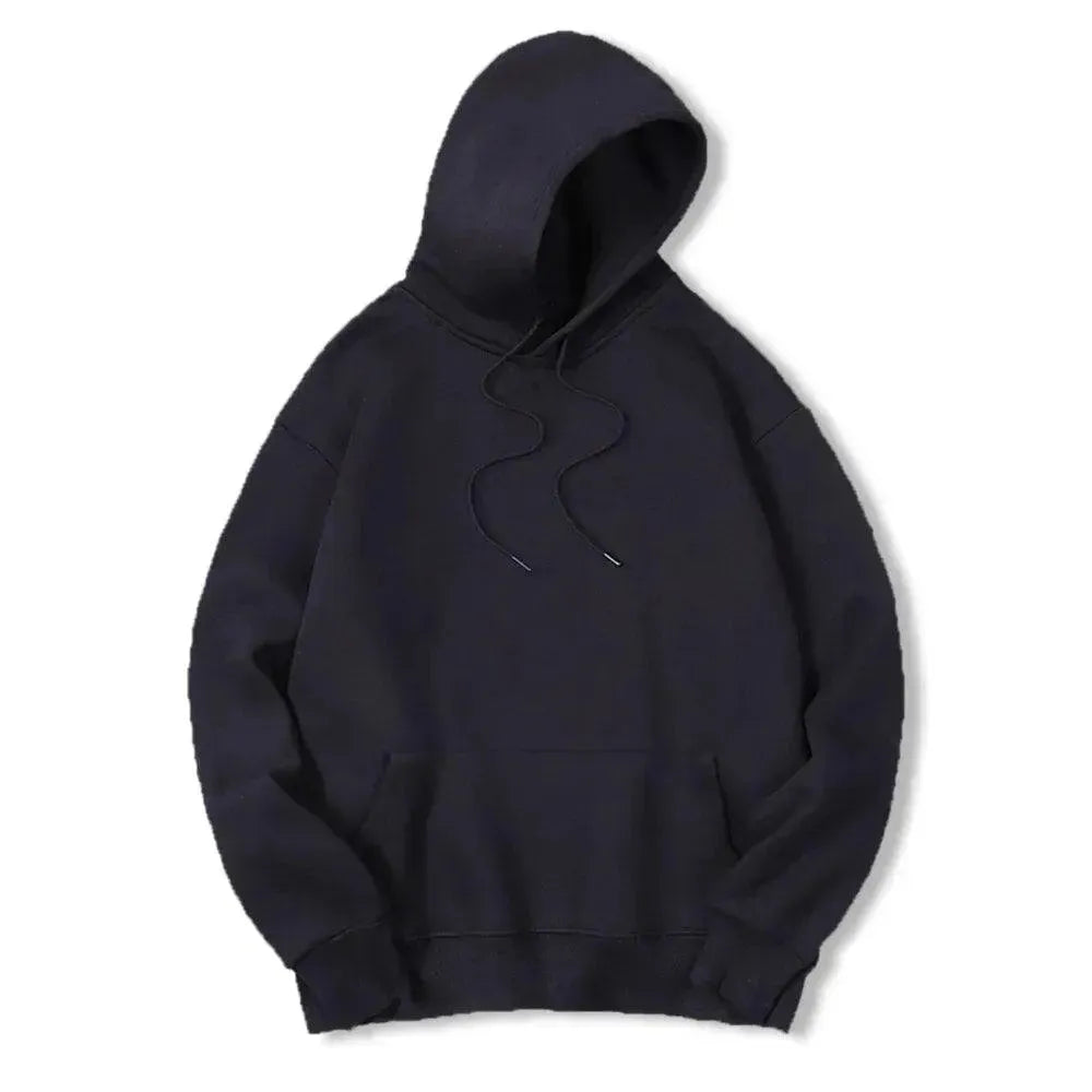 Men Solid Casual Hoodies-Men Hoodie-LeStyleParfait