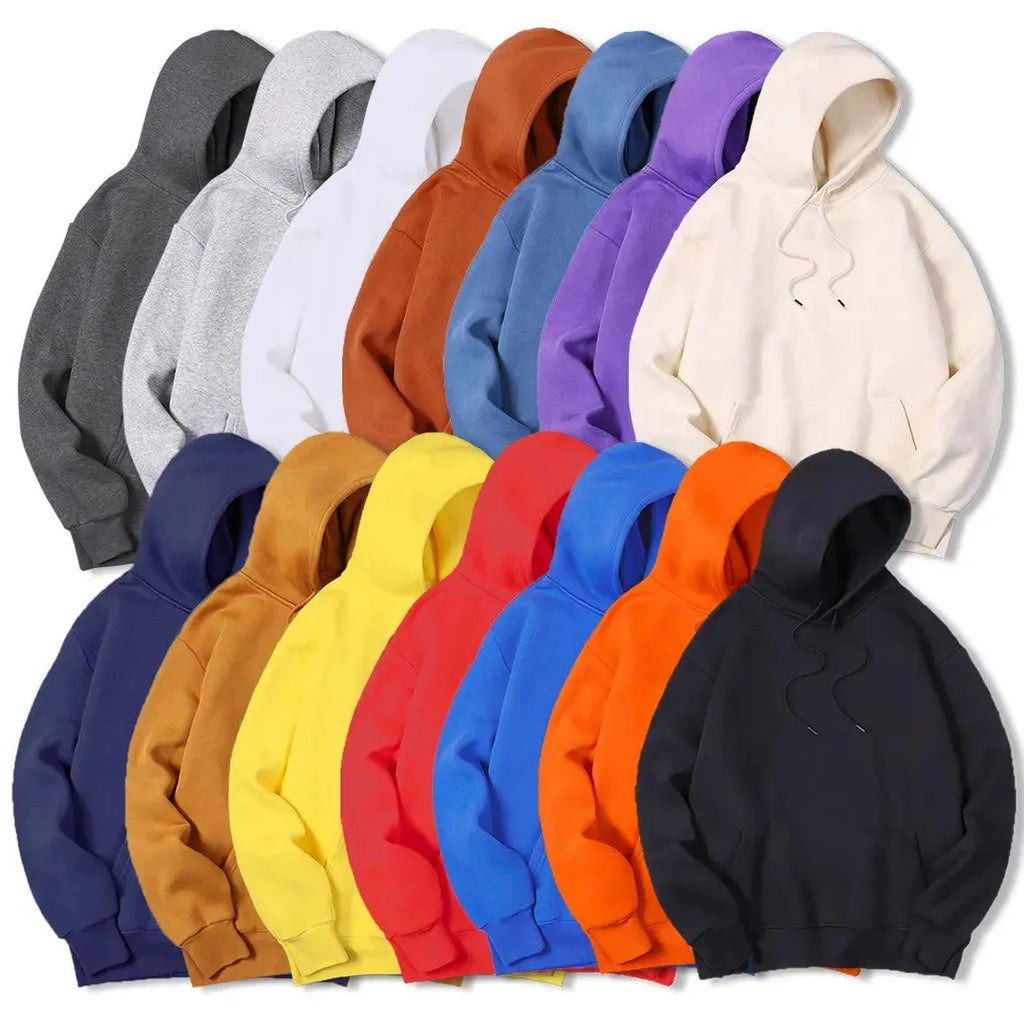 Men Solid Casual Hoodies-Men Hoodie-LeStyleParfait