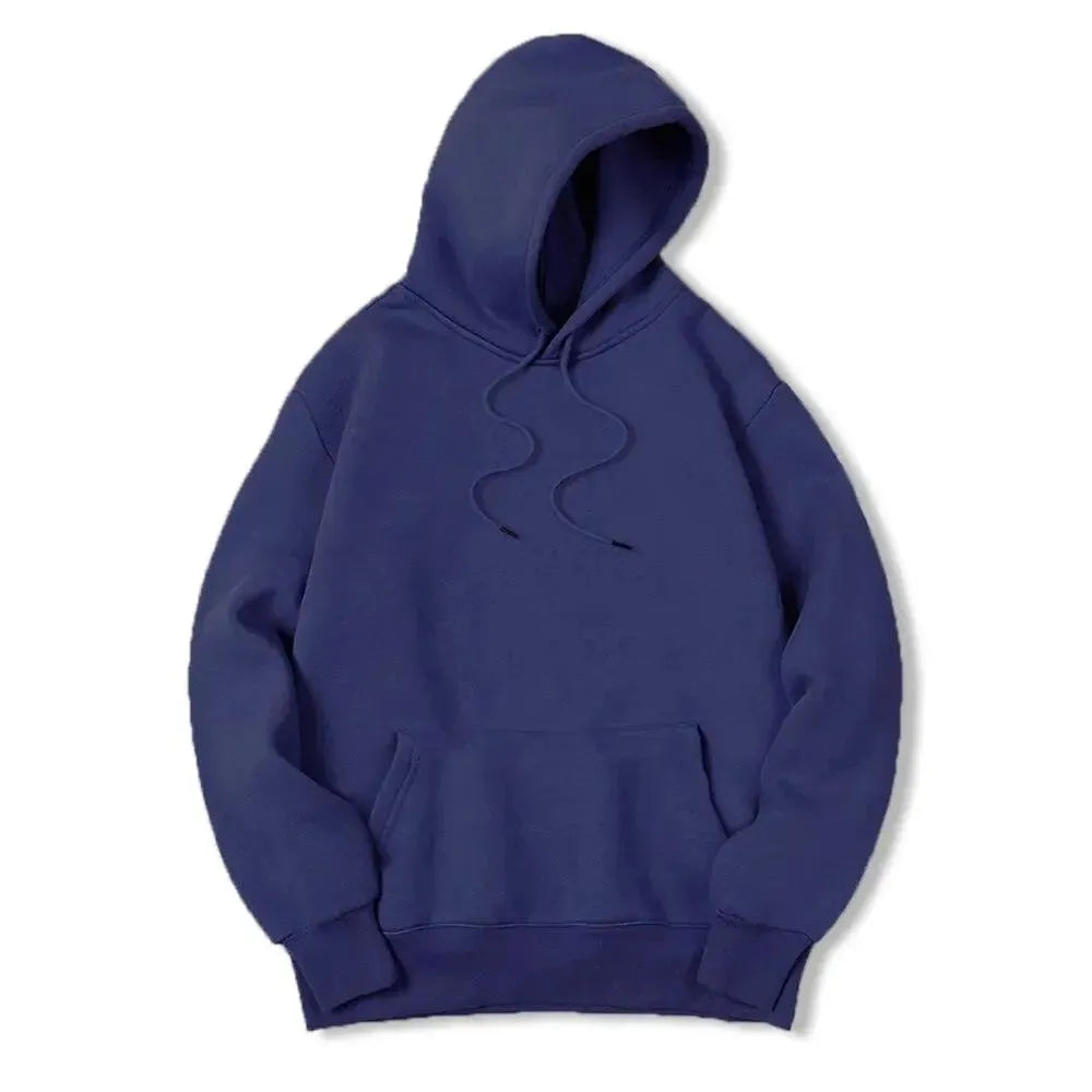 Men Solid Casual Hoodies-Men Hoodie-LeStyleParfait