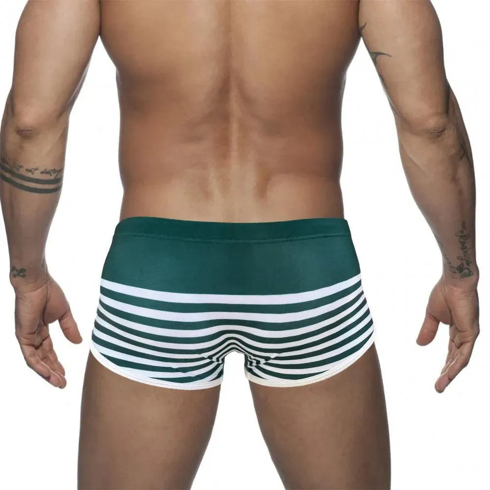 Men Striped Swim Shorts
