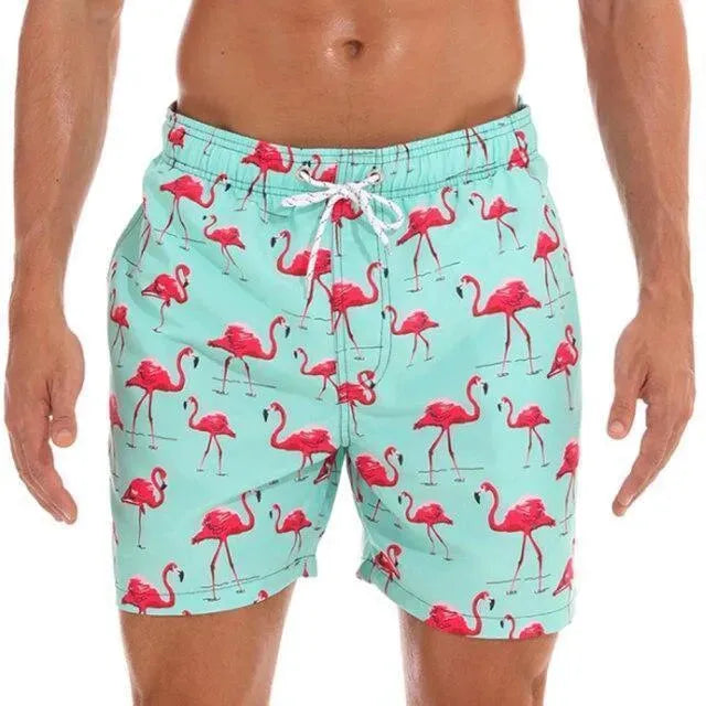 Men Striped Swim Shorts