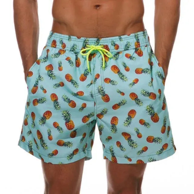 Men Striped Swim Shorts