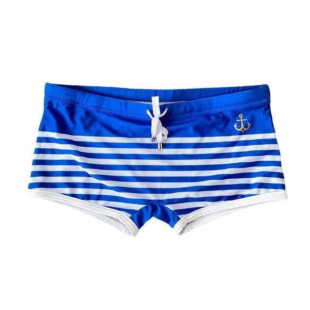 Men Striped Swim Shorts