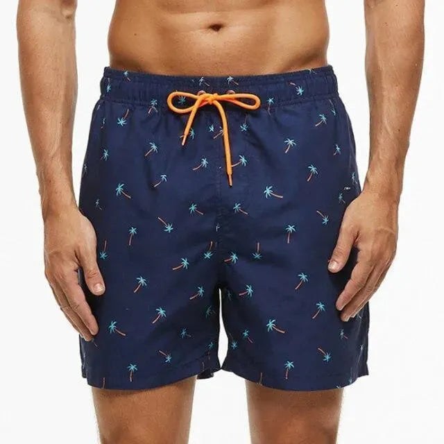 Men Striped Swim Shorts
