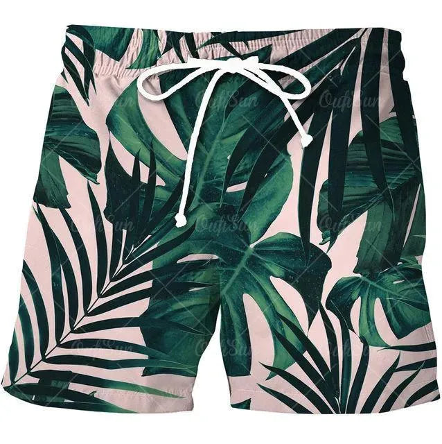 Men Tropical Board Shorts