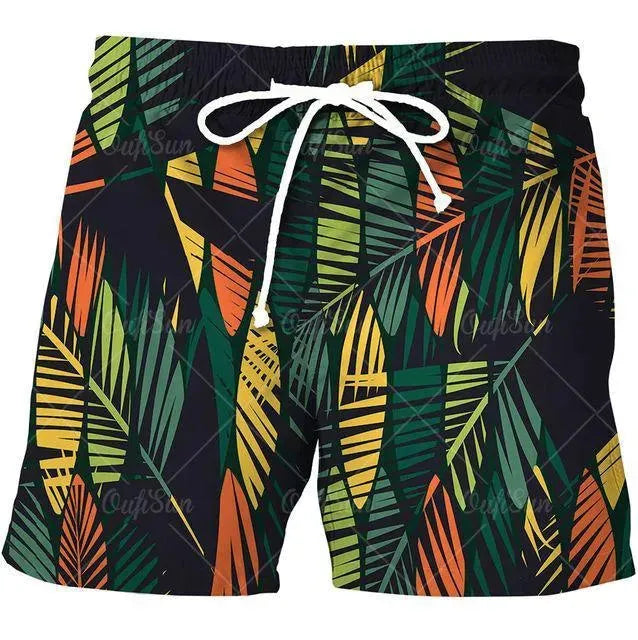 Men Tropical Board Shorts