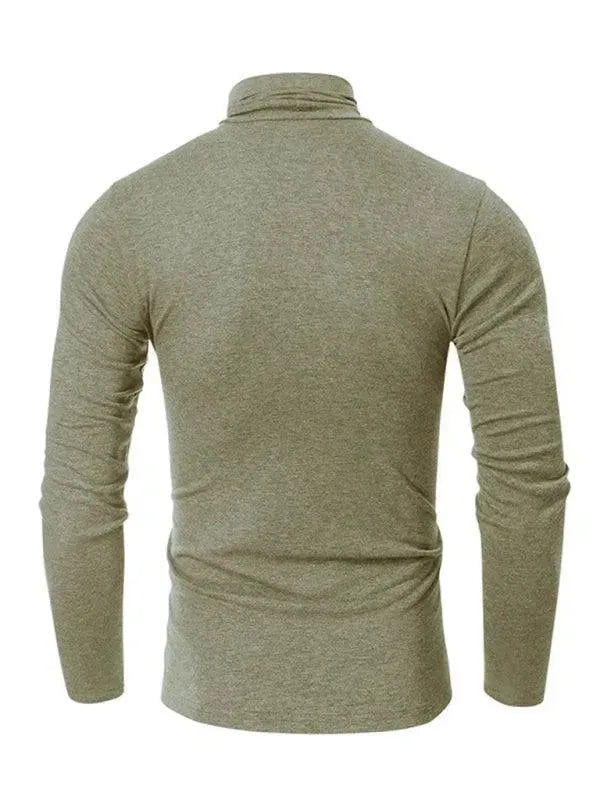 Men Turtleneck Knit Sweater Minimalist-Men's Sweater-LeStyleParfait