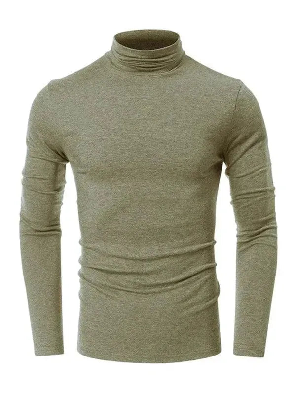 Men Turtleneck Knit Sweater Minimalist-Men's Sweater-LeStyleParfait