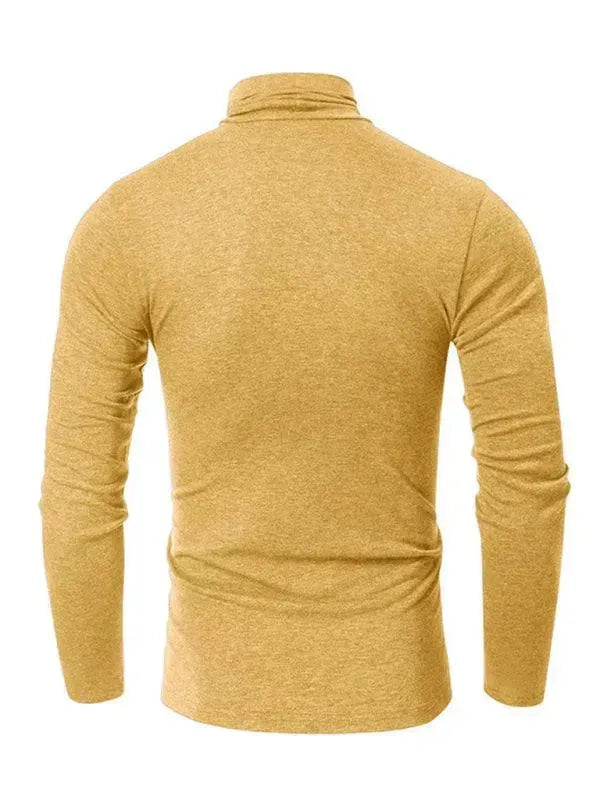 Men Turtleneck Knit Sweater Minimalist-Men's Sweater-LeStyleParfait