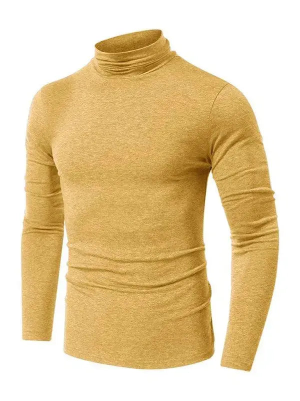 Men Turtleneck Knit Sweater Minimalist-Men's Sweater-LeStyleParfait