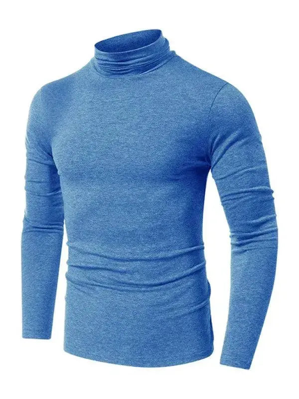 Men Turtleneck Knit Sweater Minimalist-Men's Sweater-LeStyleParfait