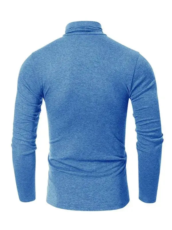 Men Turtleneck Knit Sweater Minimalist-Men's Sweater-LeStyleParfait