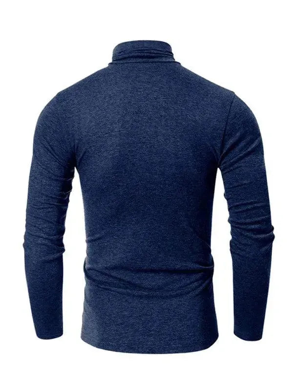 Men Turtleneck Knit Sweater Minimalist-Men's Sweater-LeStyleParfait