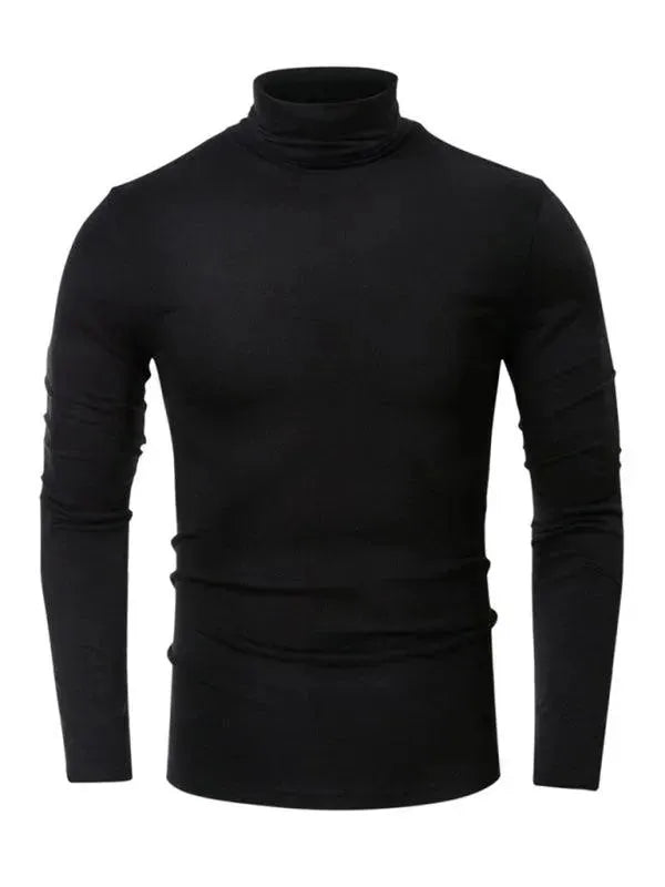 Men Turtleneck Knit Sweater Minimalist-Men's Sweater-LeStyleParfait