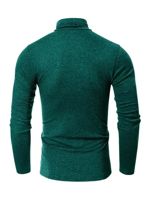 Men Turtleneck Knit Sweater Minimalist-Men's Sweater-LeStyleParfait