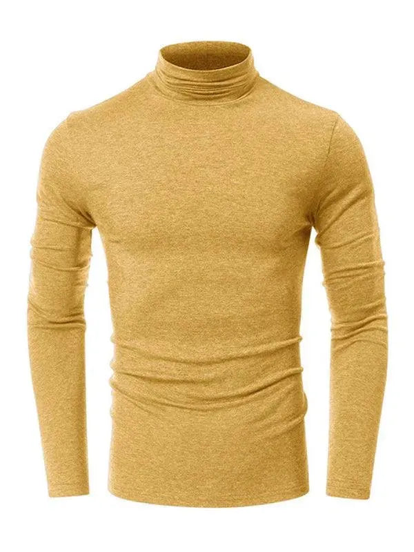 Men Turtleneck Knit Sweater Minimalist-Men's Sweater-LeStyleParfait
