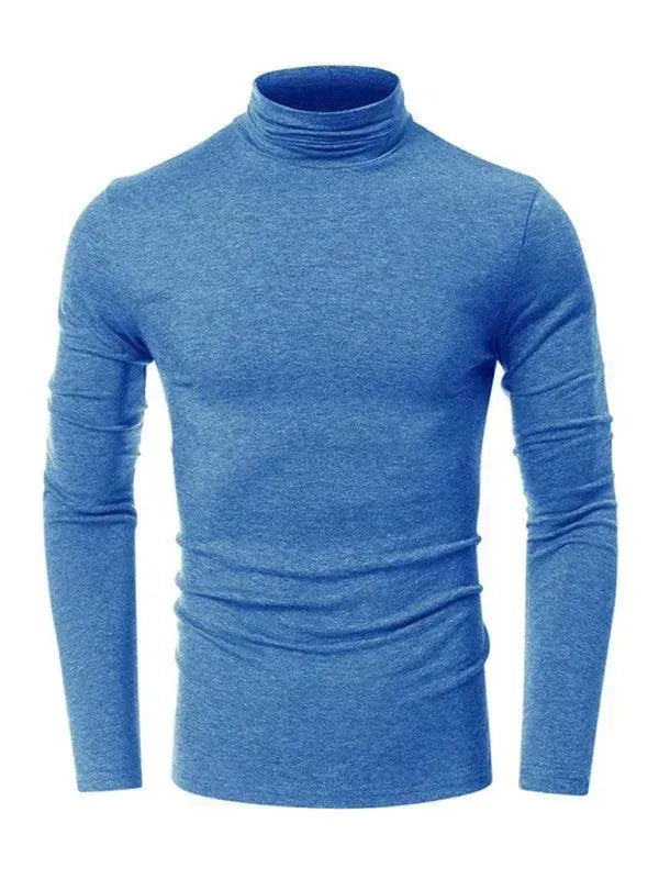Men Turtleneck Knit Sweater Minimalist-Men's Sweater-LeStyleParfait