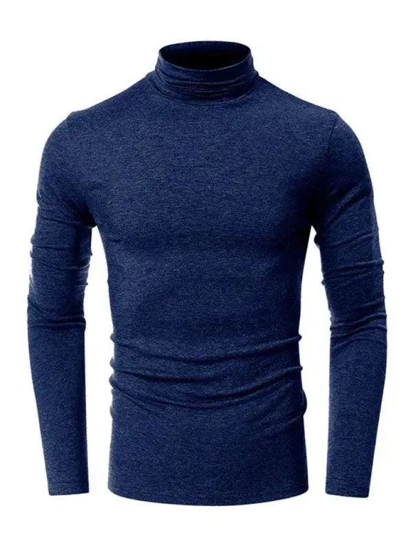 Men Turtleneck Knit Sweater Minimalist-Men's Sweater-LeStyleParfait