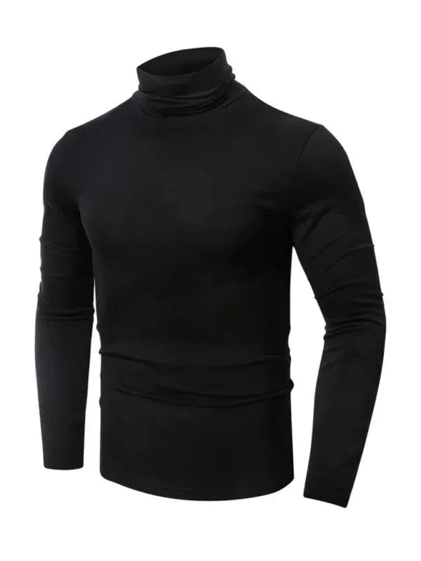 Men Turtleneck Knit Sweater Minimalist-Men's Sweater-LeStyleParfait