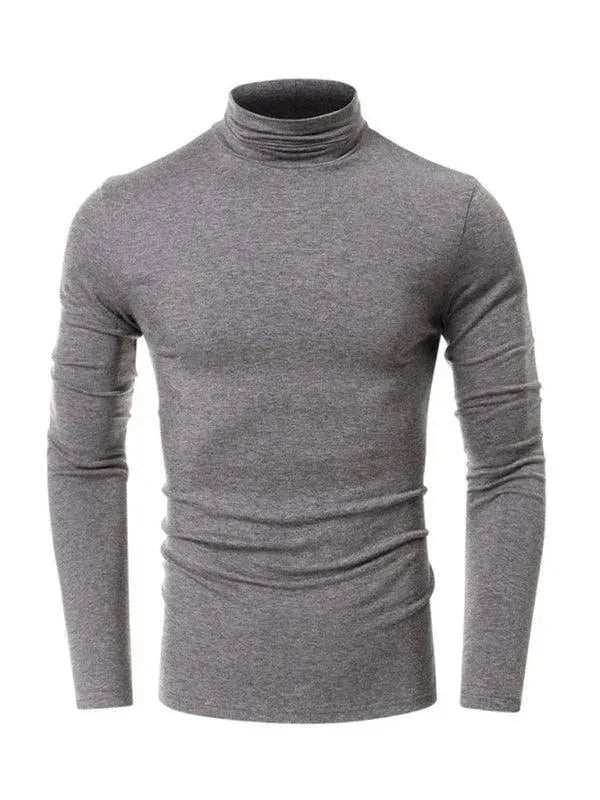 Men Turtleneck Knit Sweater Minimalist-Men's Sweater-LeStyleParfait