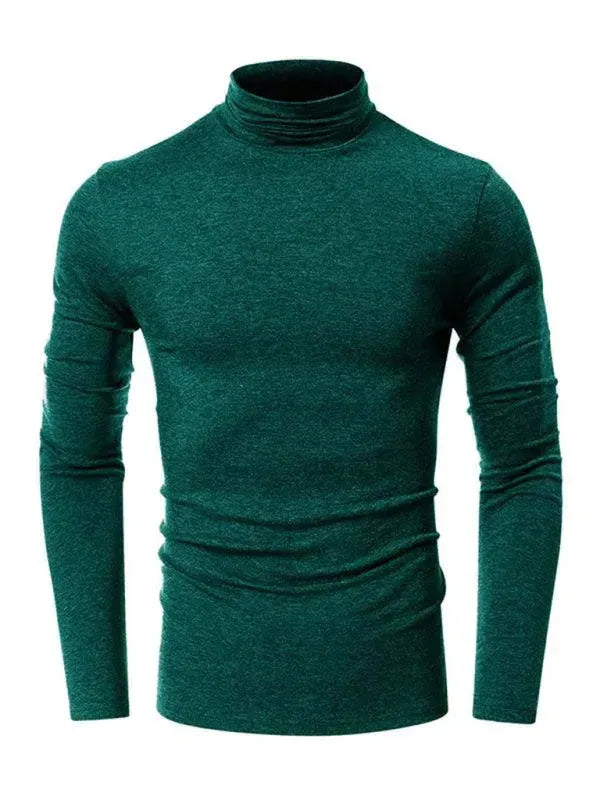 Men Turtleneck Knit Sweater Minimalist-Men's Sweater-LeStyleParfait
