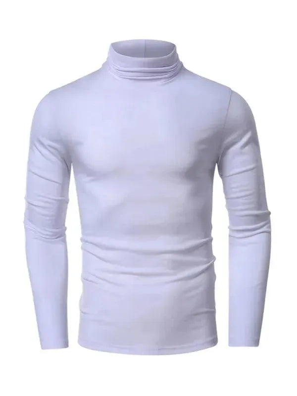 Men Turtleneck Knit Sweater Minimalist-Men's Sweater-LeStyleParfait