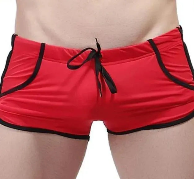 Men Yellow Minimalist Swim Shorts