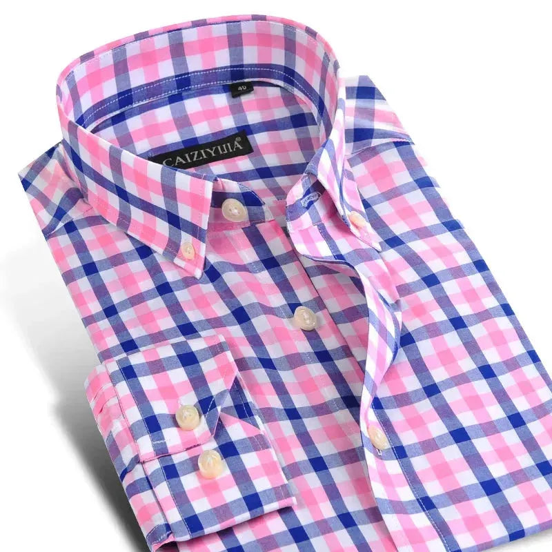 Men's Big Box Checkered Shirt-Men Shirts-LeStyleParfait