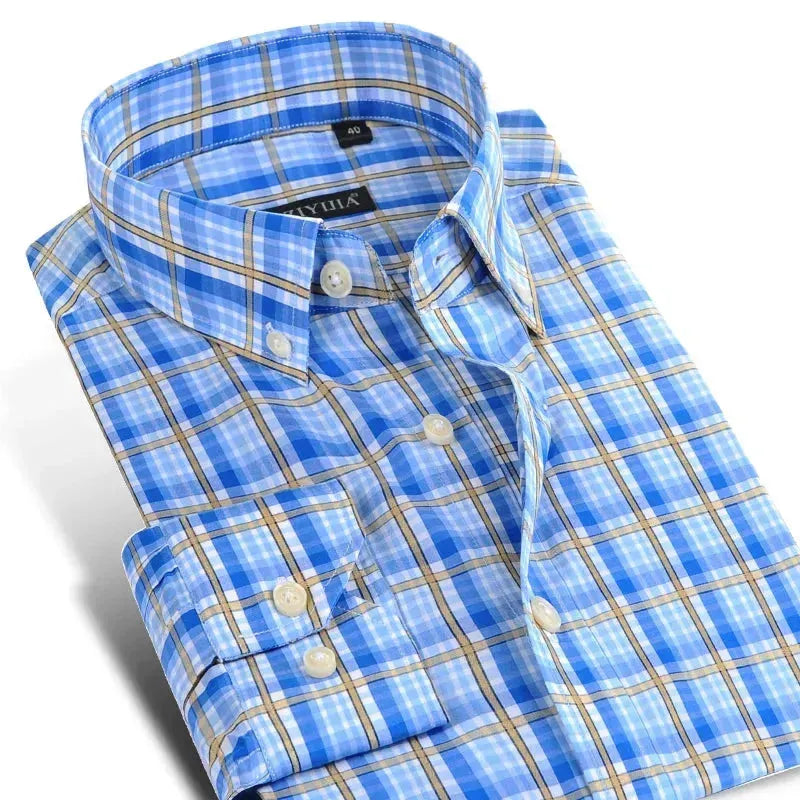 Men's Big Box Checkered Shirt-Men Shirts-LeStyleParfait