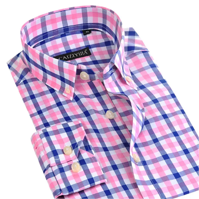 Men's Big Box Checkered Shirt-Men Shirts-LeStyleParfait