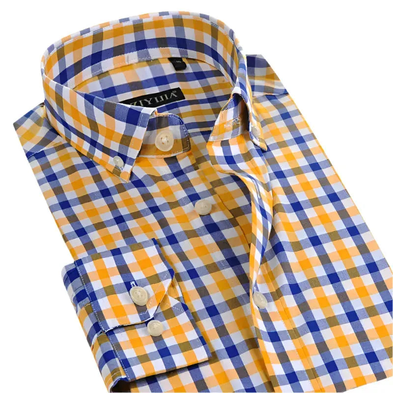 Men's Big Box Checkered Shirt-Men Shirts-LeStyleParfait