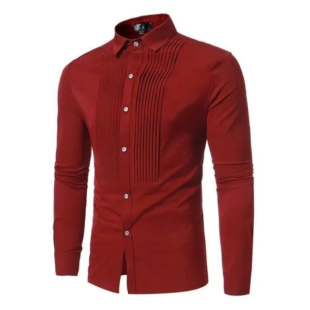 Men's Broadway Tuxedo Shirt-Men Shirts-LeStyleParfait