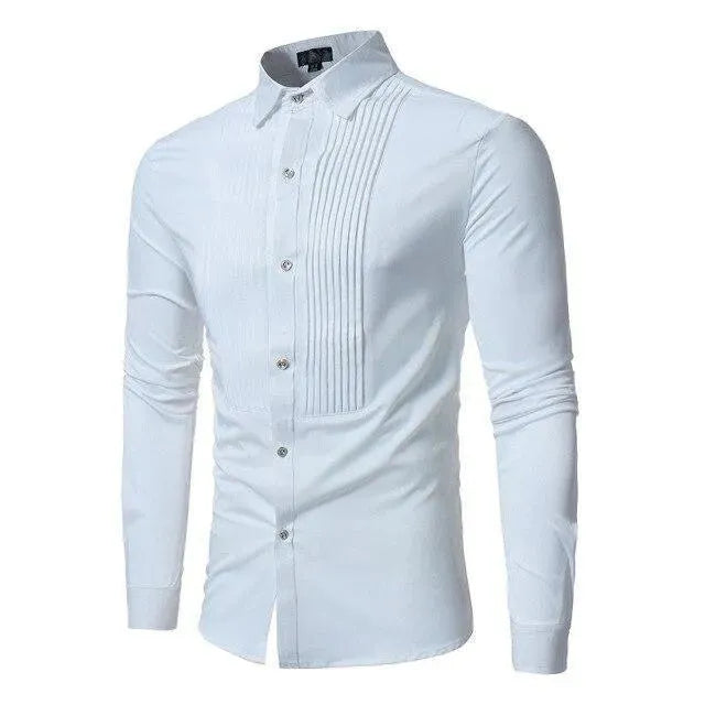 Men's Broadway Tuxedo Shirt-Men Shirts-LeStyleParfait