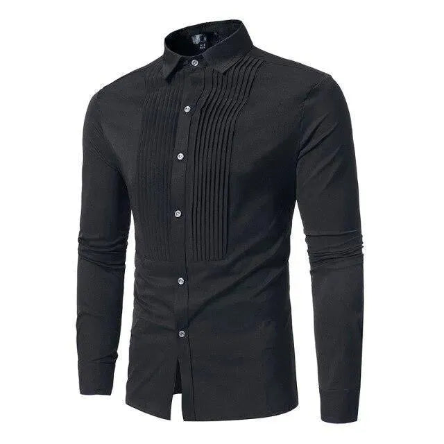 Men's Broadway Tuxedo Shirt-Men Shirts-LeStyleParfait