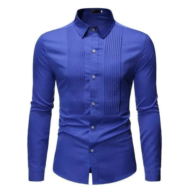 Men's Broadway Tuxedo Shirt-Men Shirts-LeStyleParfait
