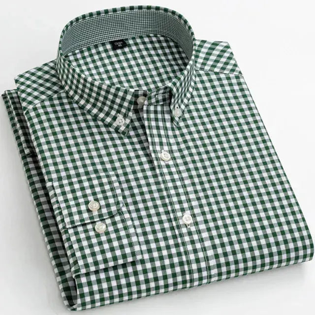 Men's Business Wide Striped Shirt-Men Shirts-LeStyleParfait