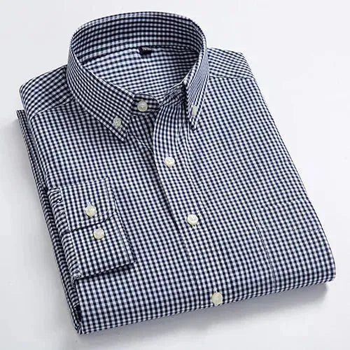 Men's Business Wide Striped Shirt-Men Shirts-LeStyleParfait