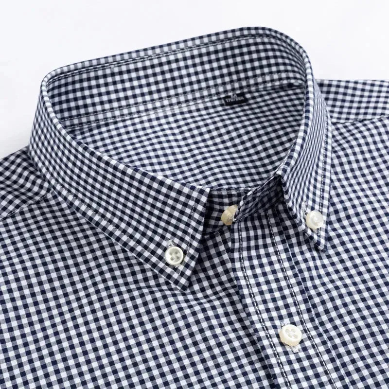 Men's Business Wide Striped Shirt-Men Shirts-LeStyleParfait