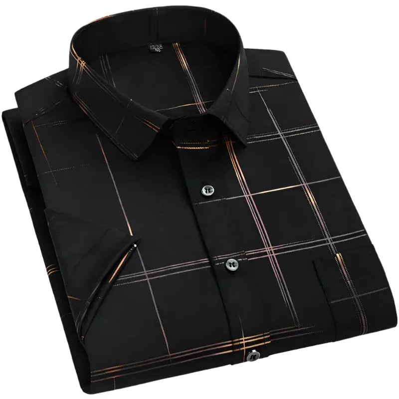 Men's Casual Check Shirt-Men Shirts-LeStyleParfait