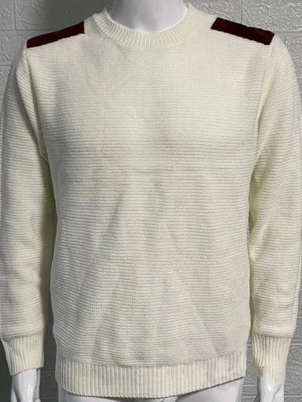 Men’s Casual Colorblock Pullover Sweater – Crew Neck