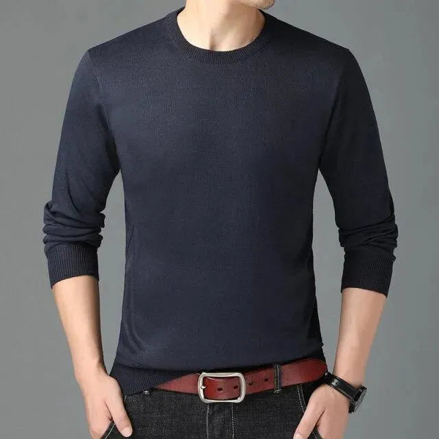 Men’s Casual Crew-Neck Pullover Sweater